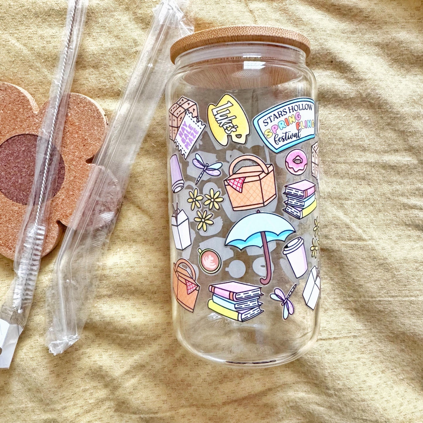 Gilmore Girls gift glass for iced coffee lovers