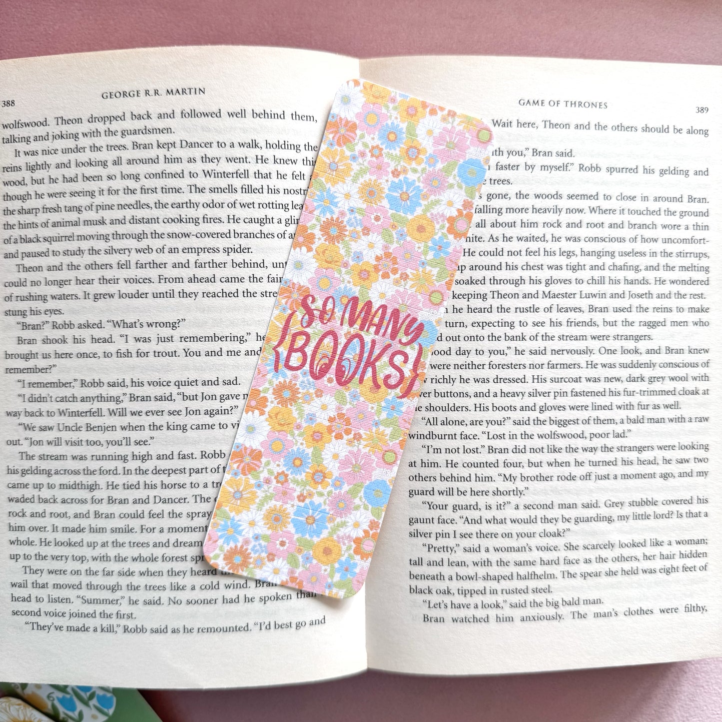 Floral & Botanical Linen Bookmark – Double Sided Bookish Bookmark for Readers