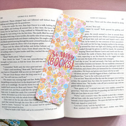 Floral & Botanical Linen Bookmark – Double Sided Bookish Bookmark for Readers