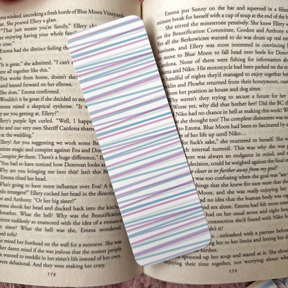 Pastel Stripes Linen Bookmark Set of 5 – Aesthetic Bookish Bookmarks for Readers