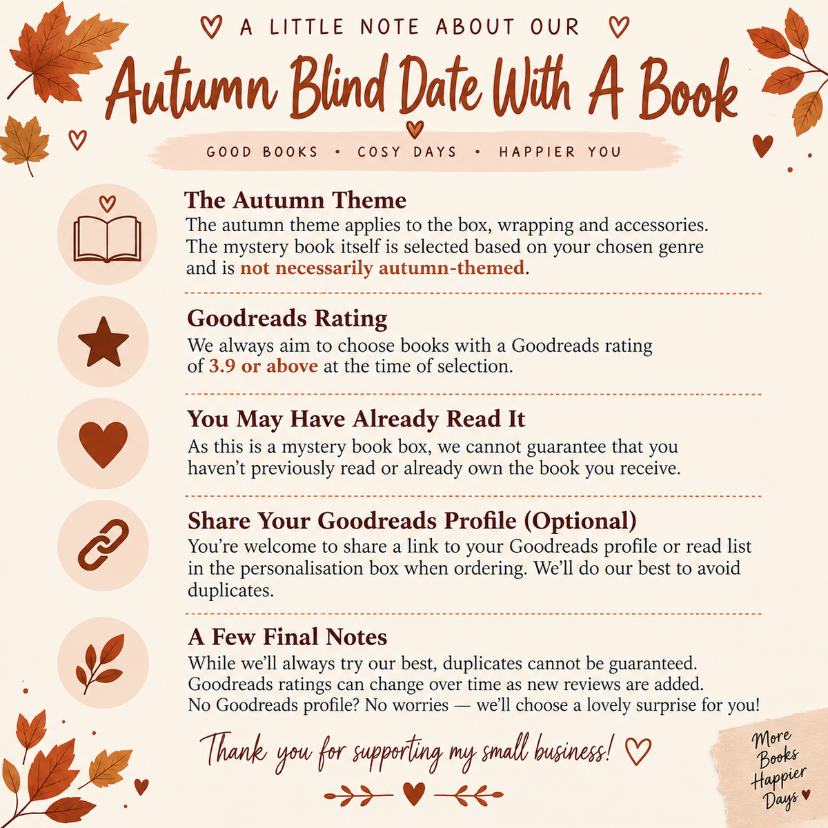 Cozy Autumn Blind Date with a Book – Mystery Book & Bookish Gift Box