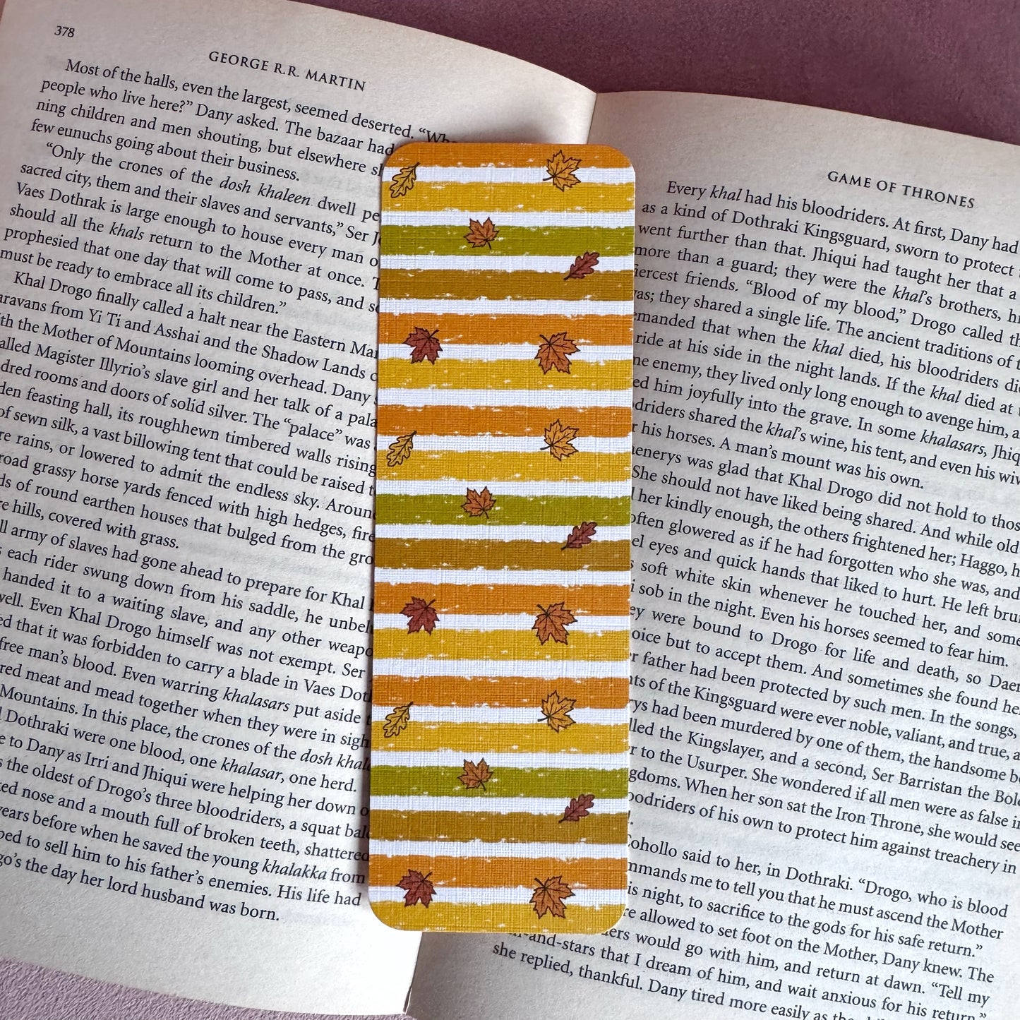 Autumn Bookmarks – Classic Autumn Patterns Handmade Linen Fall Bookmarks
