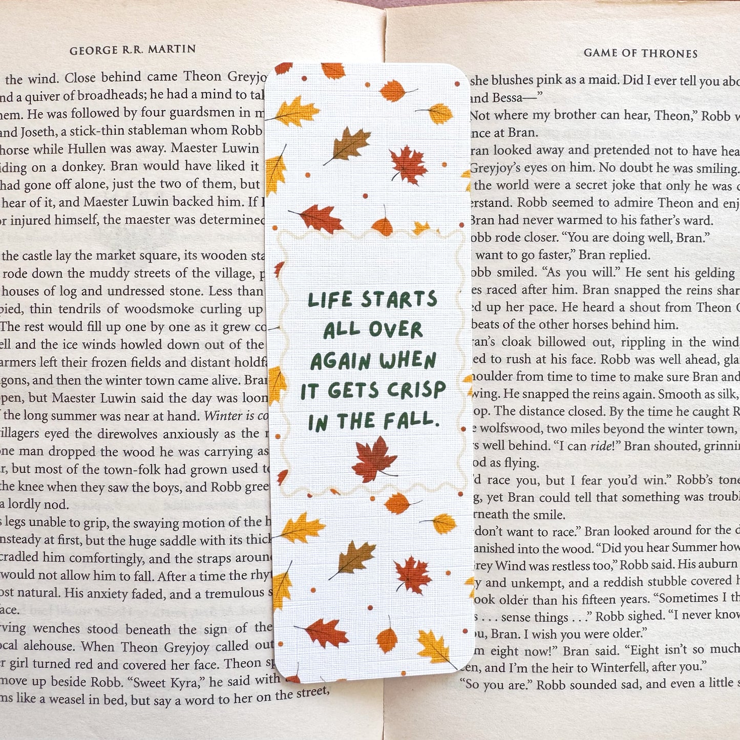 Cozy Autumn & Fall Linen Bookmark Collection – Double Sided Bookmarks for Readers