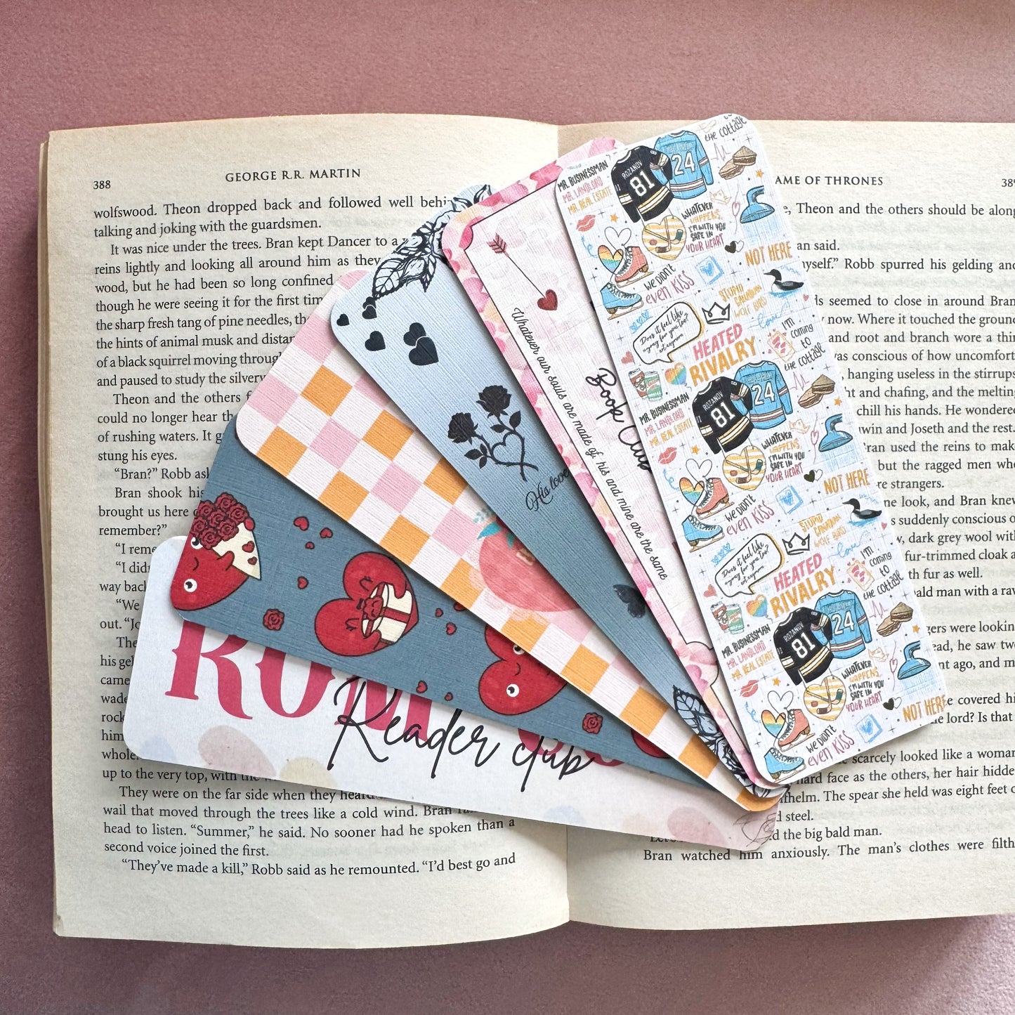Romance & Spicy Bookmarks – BookTok Inspired Linen Bookmark for Readers