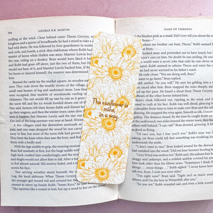 Floral & Botanical Linen Bookmark – Double Sided Bookish Bookmark for Readers