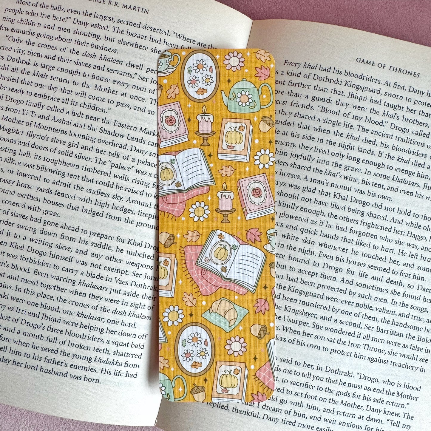 Autumn Bookmarks – Handmade Linen Bookmarks for Book Lovers