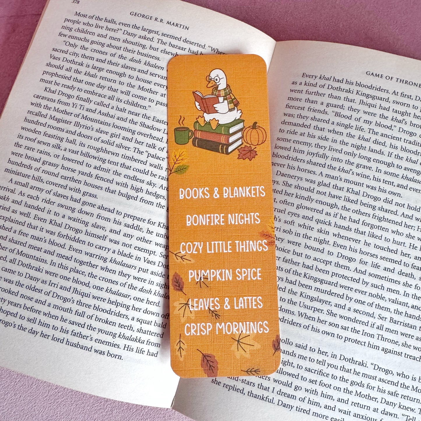 Autumn Bookmarks – Handmade Linen Bookmarks for Book Lovers