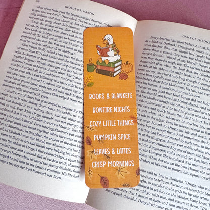 Autumn Bookmarks – Handmade Linen Bookmarks for Book Lovers