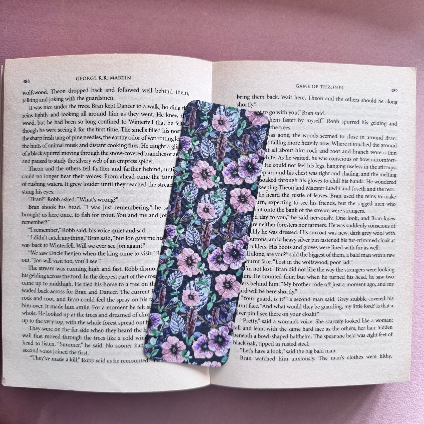 Floral & Botanical Linen Bookmark – Double Sided Bookish Bookmark for Readers