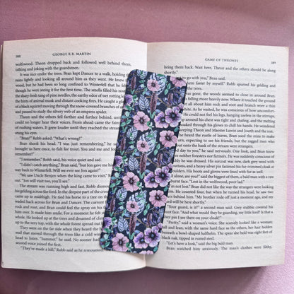 Floral & Botanical Linen Bookmark – Double Sided Bookish Bookmark for Readers