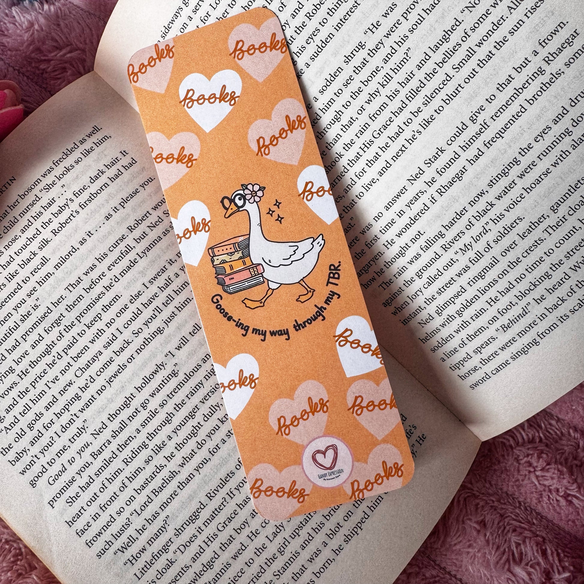 bookish goose bookmark for readers 2 x 6 inches