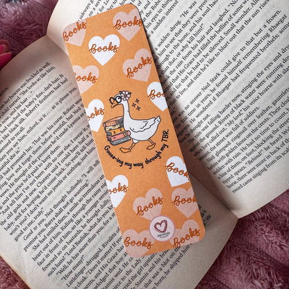 bookish goose bookmark for readers 2 x 6 inches