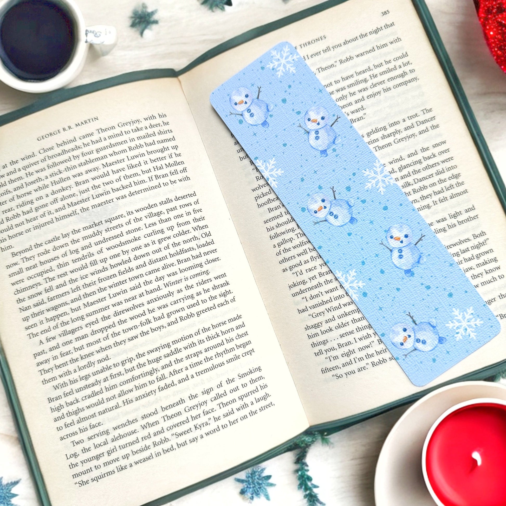 christmas linen bookmark uk bookish gift