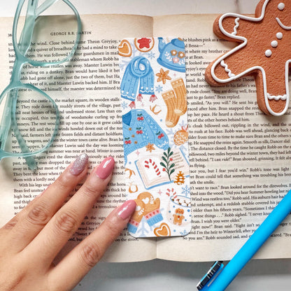 cozy christmas bookmark uk bookish gift