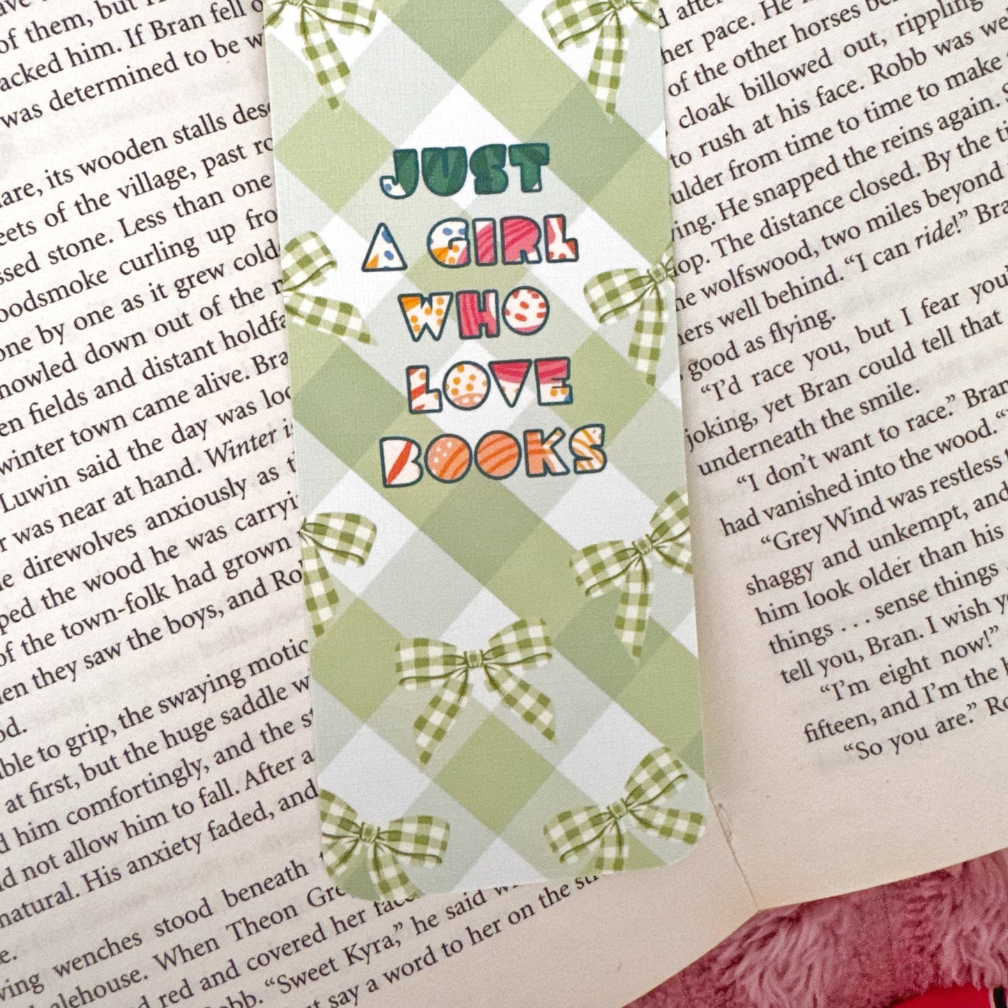 cute green bow bookmark reading accessory