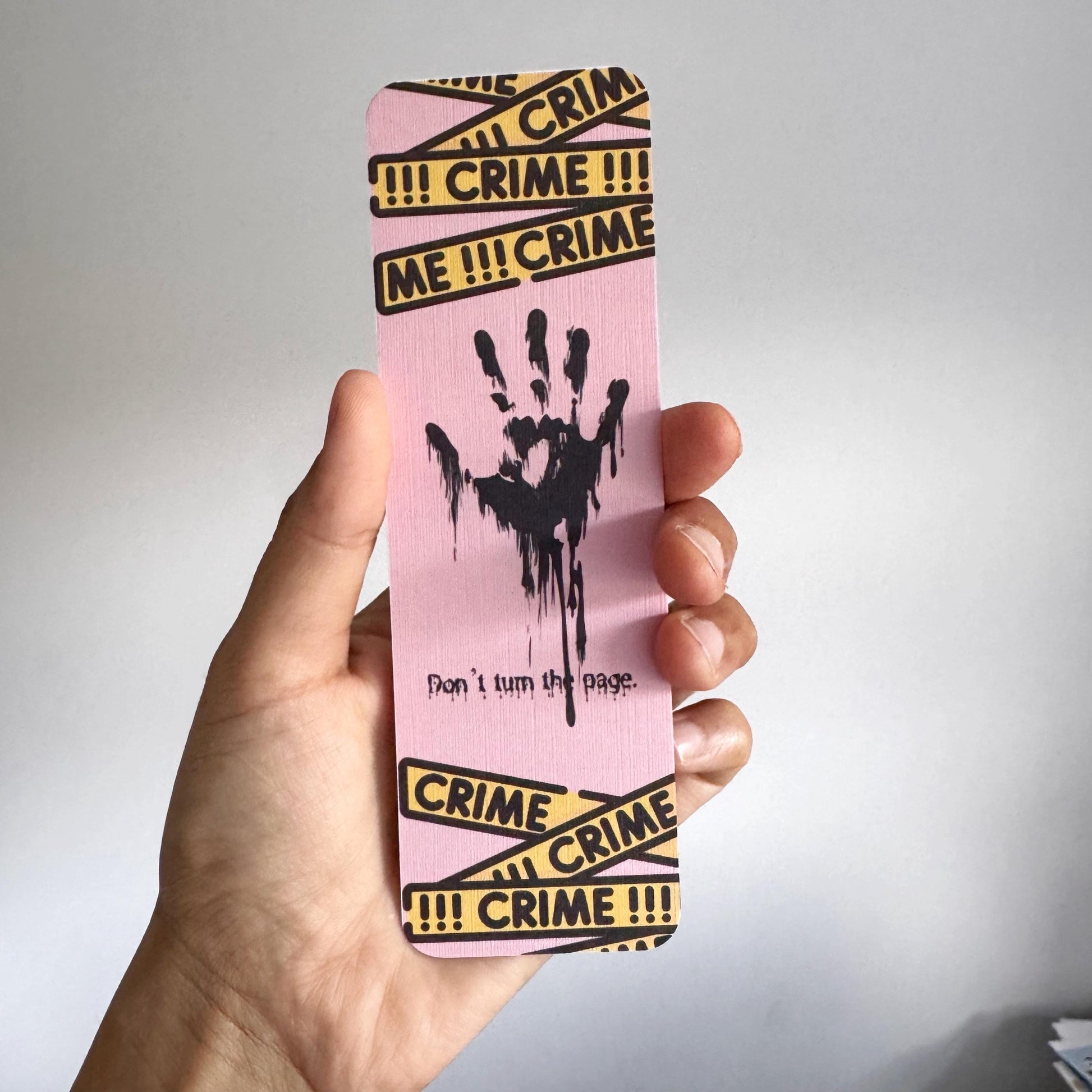 dont turn the page warning bookmark design