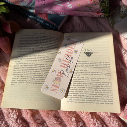 floral linen bookmark 2 x 6 inches daisy theme