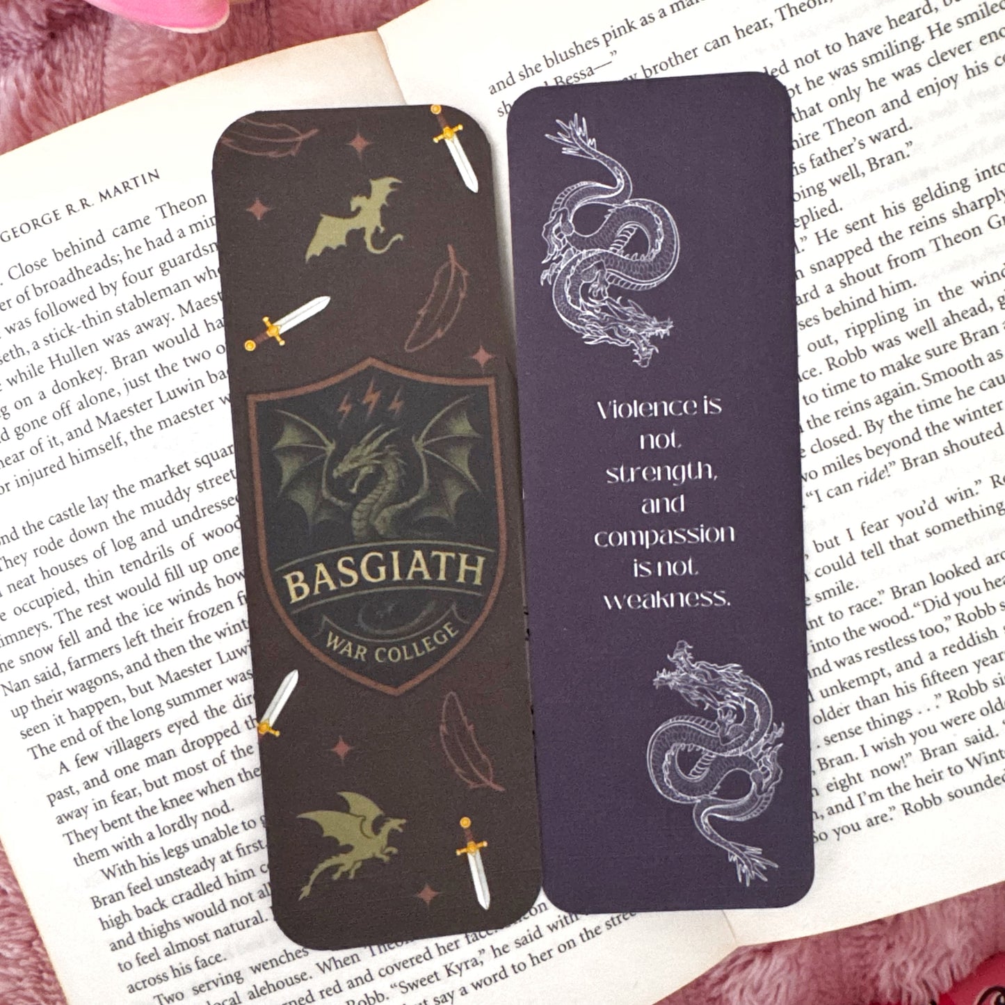 fourth wing inspired bookmark 2 x 6 inches