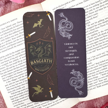 fourth wing inspired bookmark 2 x 6 inches
