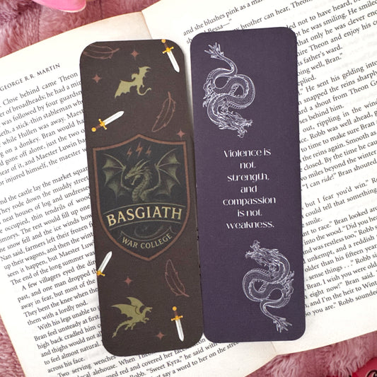 fourth wing inspired bookmark 2 x 6 inches