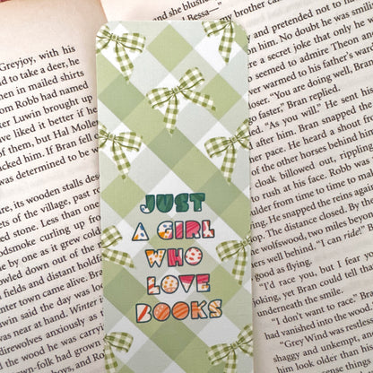 green bow bookish bookmark for readers