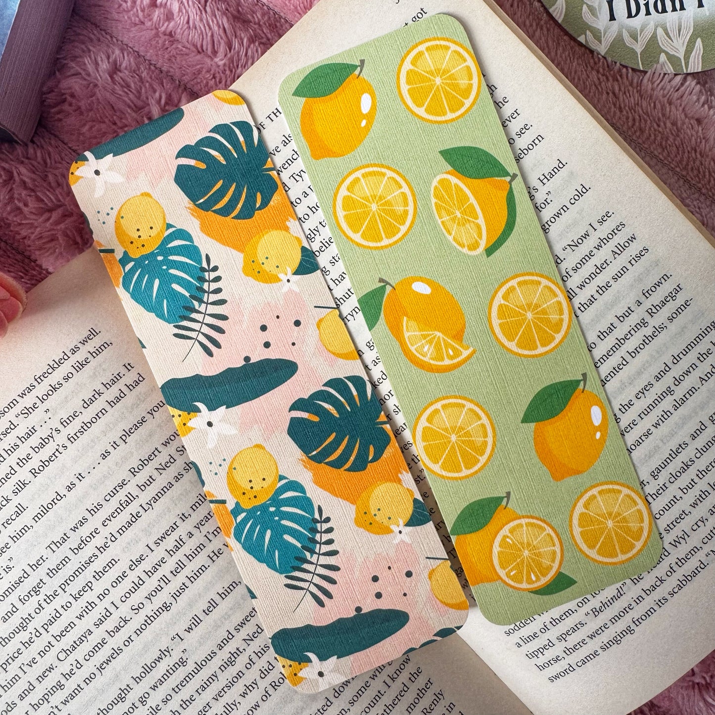 green leaves bookish bookmark for readers