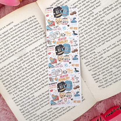 hockey romance bookmark for readers