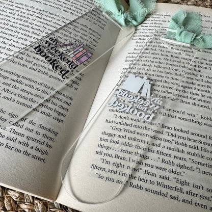 Acrylic bookmark for Book lovers,my weekend is fully booked bookmarks, Teachers end of year gifts , Bookish Gift for teenagers, book nerd