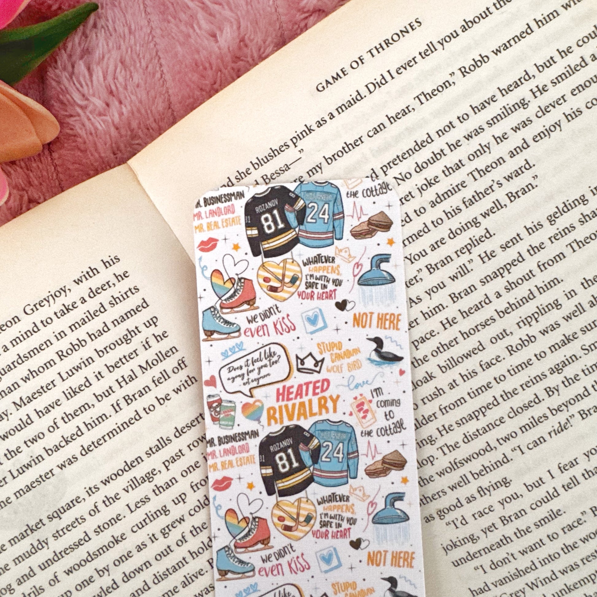 romance reader bookmark inspired design