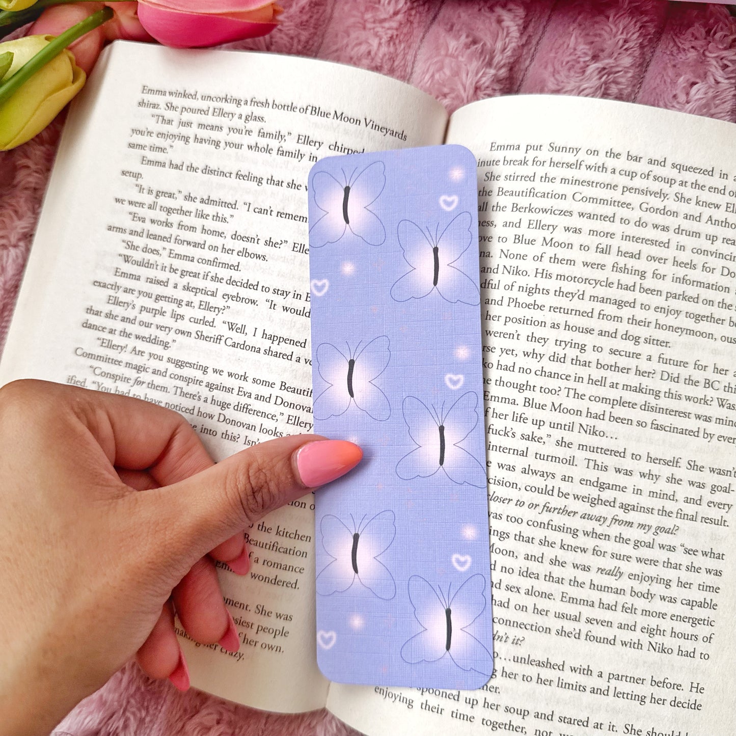 spring reading bookmark butterfly design