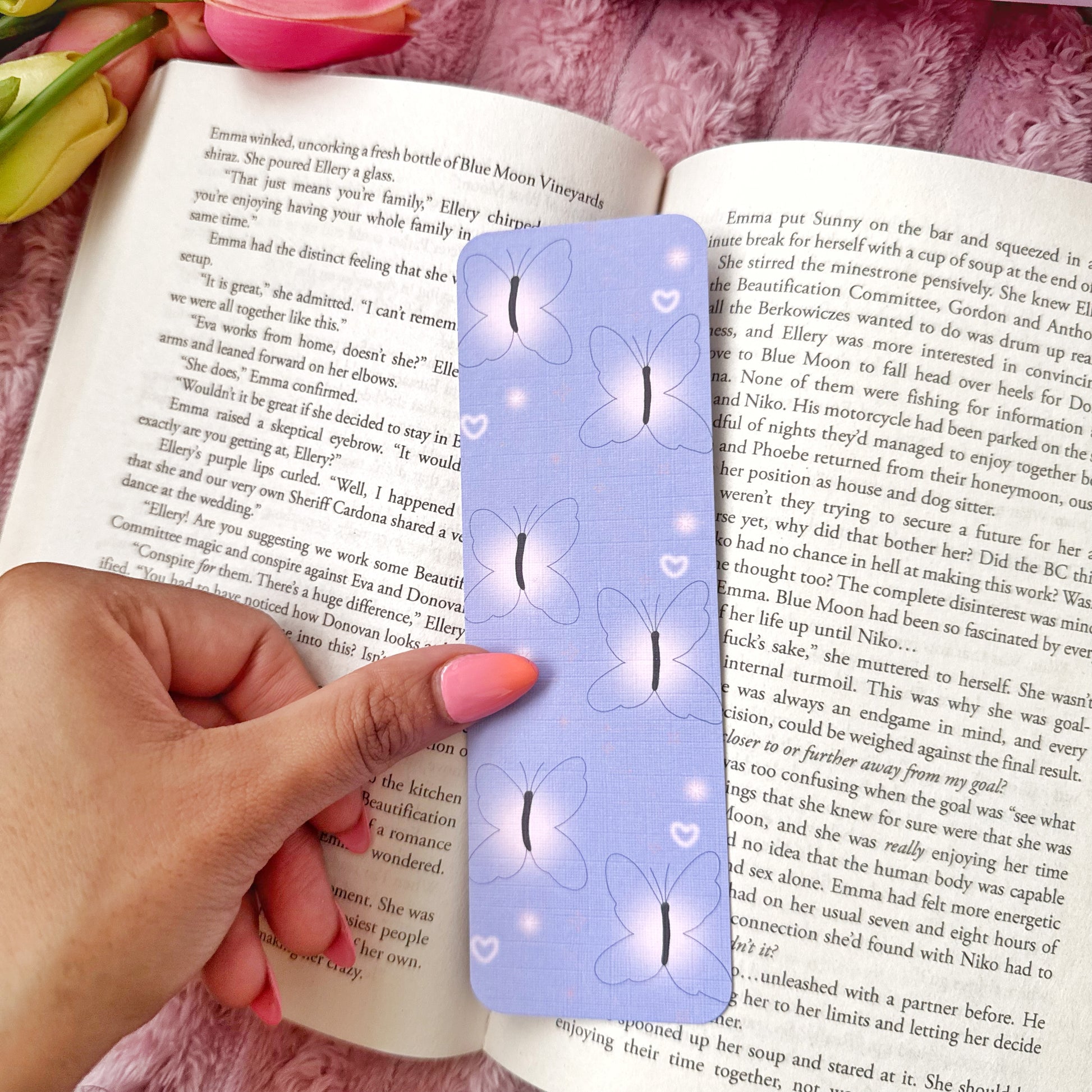 spring reading bookmark butterfly design