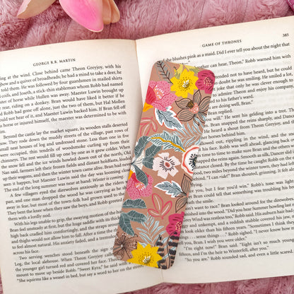 wildflower meadow linen bookmark boho floral